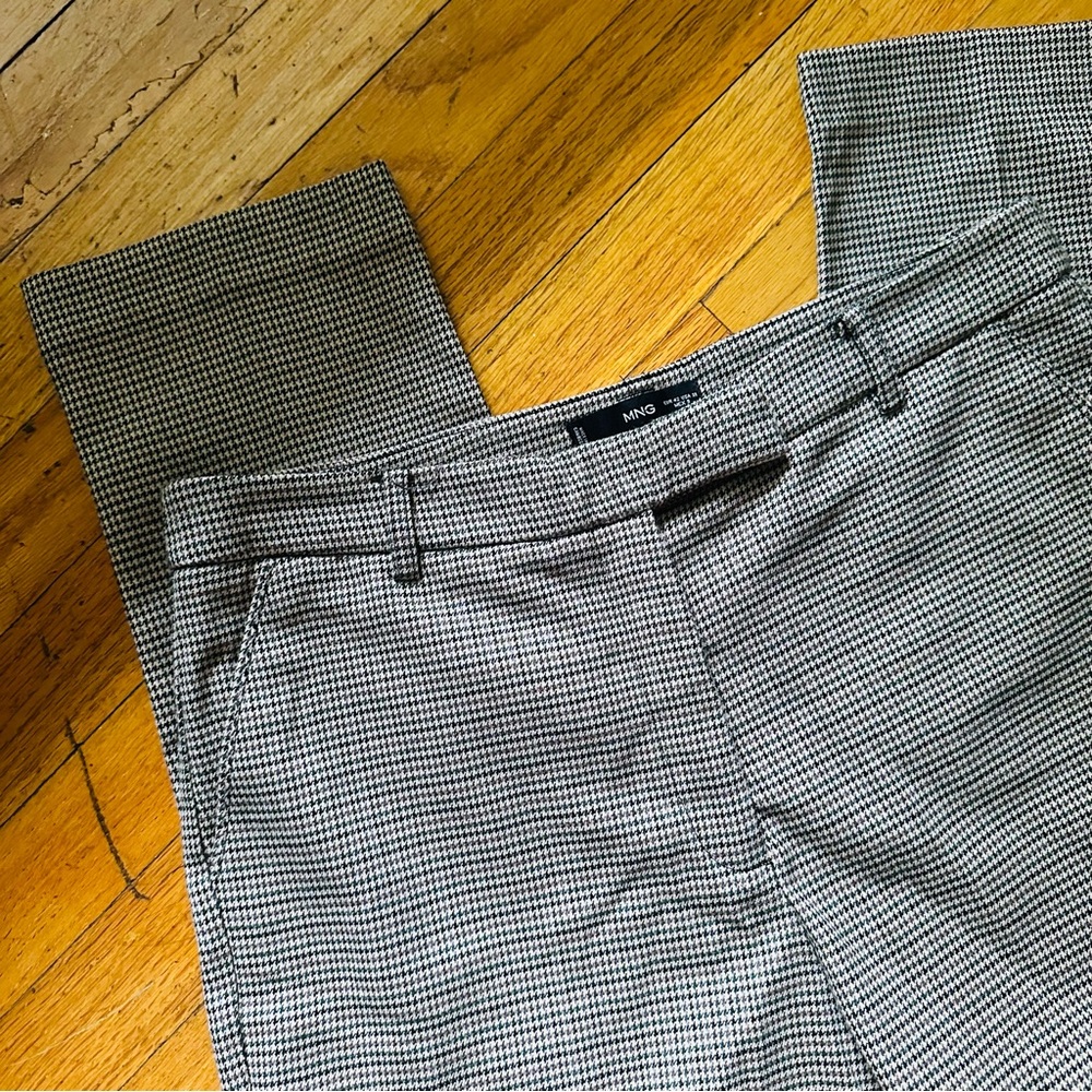 Mango Tan and Black Chinos with Classic Tailored Design